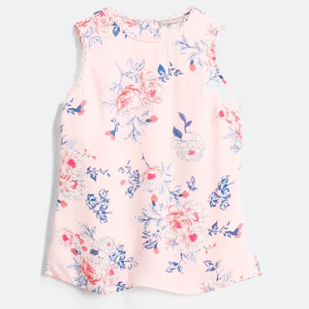 Pale Sky - Crocket Trim Blouse